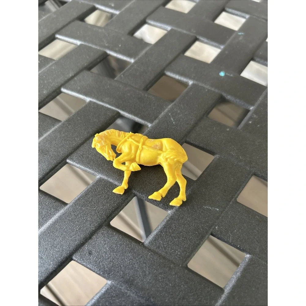 Little Yellow Plastic Western Play Horse